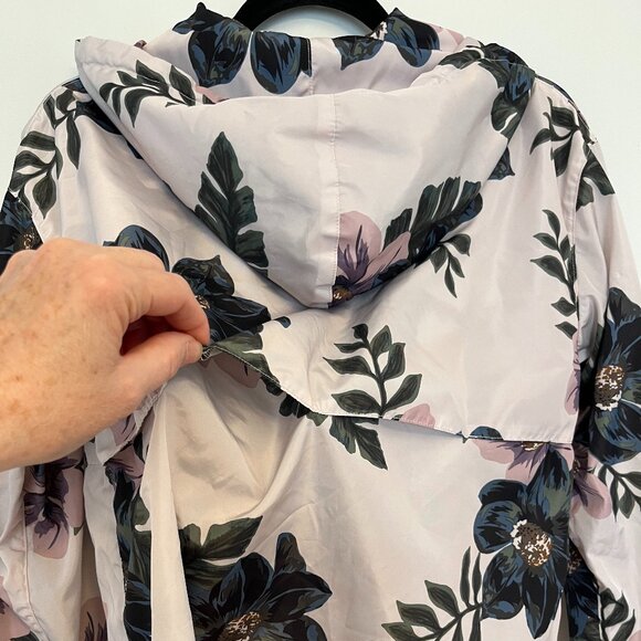 Thread & Supply 1/4 Zip Floral Windbreaker, Size XS - Picture 9 of 13
